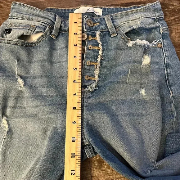 KanCan Distressed Button Fly Capri Jeans size 26 - Picture 6 of 6